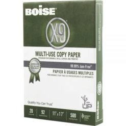 Boise X-9 Multi-Use Printer & Copier Paper, Ledger Size (11" X 17"), 2500 Total Sheets, 92 (U.S.) Brightness, 20 Lb, White, 500 Sheets Per Ream, Case Of 5 Reams -Office Supplies Shop 25458279ebd615d59b359a6b81c99f6b10
