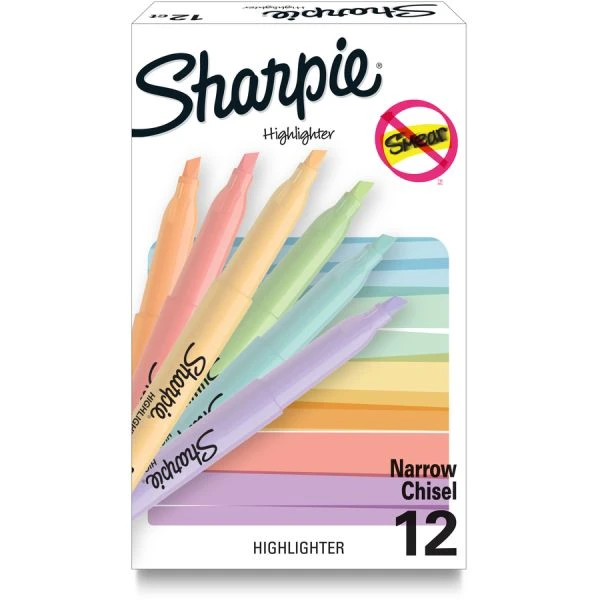 Sharpie Accent Highlighters W/Smear Guard 3 Sharpie Accent Highlighters W/Smear Guard