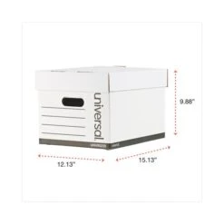 Universal Professional-Grade Heavy-Duty Storage Boxes, Letter/Legal Files, White, 12/Carton -Office Supplies Shop 2722cc32396ee51a09b1e2c88b2b87266f