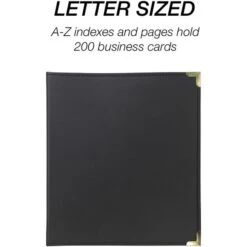 Samsill Classic Vinyl Business Card Binder, Holds 200 2 X 2.5 Cards, 10.25 X 11.13, Ebony -Office Supplies Shop 2800c6ae437817145e774bf4a015882427