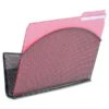 Safco Onyx Magnetic Mesh Panel Accessories, Single File Pocket, 13 X 4.25 X 7.25, Black