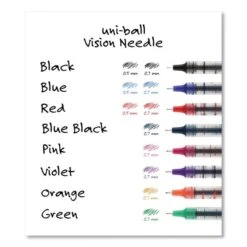 Uniball VISION Needle Roller Ball Pen, Stick, Fine 0.7 Mm, Black Ink, Silver Barrel, Dozen -Office Supplies Shop 296b1b163bc9f7fee5088fa16fcfd61de6