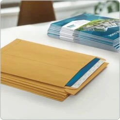 Quality Park Redi-Strip Catalog Envelope, #10 1/2, Cheese Blade Flap, Redi-Strip Adhesive Closure, 9 X 12, Brown Kraft, 100/Box -Office Supplies Shop 2b062b4ba77f1dbed8de6ca992c02d4710