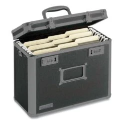 Vaultz Locking Personal File Tote, Letter, 7.25 X 13.75 X 12.5, Tactical Black
