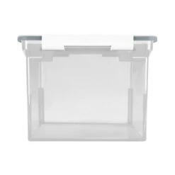 Storex Portable File Tote With Locking Handles, Letter/Legal Files, 18.5" X 14.25" X 10.88", Clear/Silver 11 Storex Portable File Tote With Locking Handles, Letter/Legal Files, 18.5" X 14.25" X 10.88", Clear/Silver -Office Supplies Shop 2d99c93c45bcbf28d4b6e979dc58354a5a