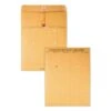 Quality Park Brown Kraft String/Button Interoffice Envelope, #97, Two-Sided Five-Column Format, 52-Entries, 10 X 13, Brown Kraft, 100/CT -Office Supplies Shop 2eb4f2942ef20d30dd17eff4b15ee82889