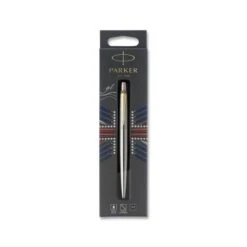 Parker® Parker Jotter Rollerball Pen, Medium Point 0.7 Mm, Black Ink, Stainless Steel Barrel