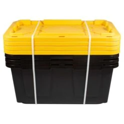 By Greenmade Professional Storage Totes, 23-Gallon, Black/Yellow, Pack Of 4 Totes 13 By Greenmade Professional Storage Totes, 23-Gallon, Black/Yellow, Pack Of 4 Totes -Office Supplies Shop 2f8fa331770434d9750b37b36bfb19bb17