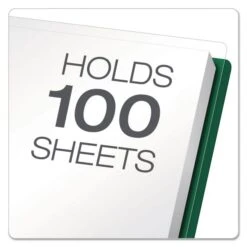 Oxford Clear Front Report Cover, Three-Prong Fastener, 0.5" Capacity, 8.5 X 11, Clear/ Hunter Green, 25/Box -Office Supplies Shop 2ff21b8991bc1233ce5f3fc2a30e116df1