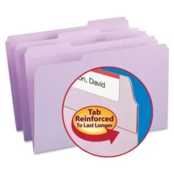 Smead Reinforced Top Tab Colored File Folders, 1/3-Cut Tabs: Assorted, Legal Size, 0.75" Expansion, Lavender, 100/Box -Office Supplies Shop 3079e84aa83c7e1345075fadea84cc8e3f
