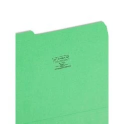 Smead Colored File Folders, 1/3-Cut Tabs: Assorted, Letter Size, 0.75" Expansion, Green, 100/Box -Office Supplies Shop 30bbe4d6ab45ed3ddce13d71fc55981d79