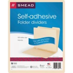 Smead Self-Adhesive Folder Dividers For Top/End Tab Folders, Prepunched For Fasteners, 1 Fastener, Letter Size, Manila, 100/Box 15 Smead Self-Adhesive Folder Dividers For Top/End Tab Folders, Prepunched For Fasteners, 1 Fastener, Letter Size, Manila, 100/Box -Office Supplies Shop 32e389c3511b3f4aab4589aa1a63f793f1