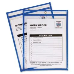 C-Line Neon Colored Stitched Shop Ticket Holders