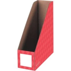 Bankers Box Extra-Wide Cardboard Magazine File, 4.25 X 11.38 X 12.88, Assorted, 6/Pack -Office Supplies Shop 3435ec1edd17bb181510f12495d5092201