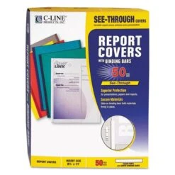 C-Line Vinyl Report Covers, 0.13" Capacity, 8.5 X 11, Clear/Clear, 50/Box -Office Supplies Shop 348dd05765db55e4dd2a9f3582f88e1f19