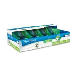 Paper Mate Liquid Paper DryLine Correction Tape, Non-Refillable, Green/Purple Applicators, 0.17" X 472", 10/Pack