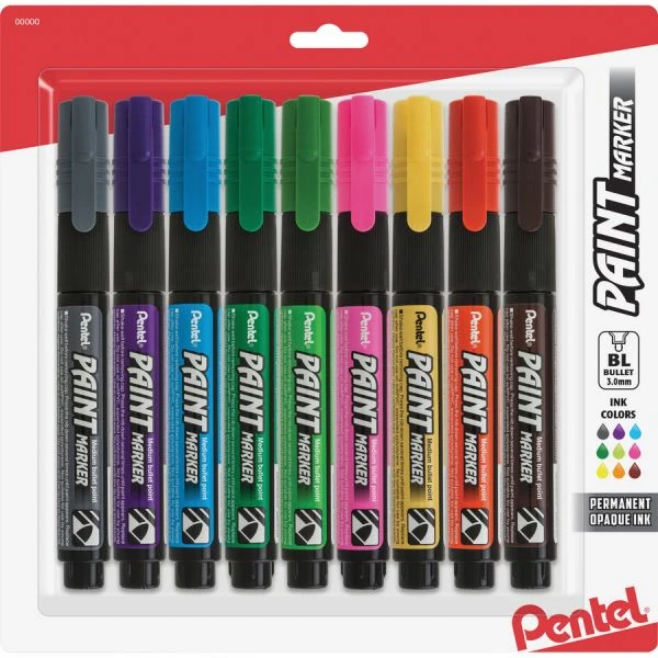 Pentel Opaque Bullet Tip Paint Markers 3 Pentel Opaque Bullet Tip Paint Markers