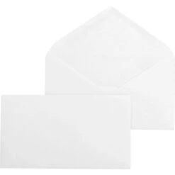 Business Source Business Envelopes, #9 (3.88" X 8.88"), Gummed Seal, 500 Envelopes/ Box