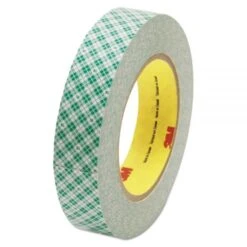 3M Double-Coated Tissue Tape, 3" Core, 1" X 36 Yds, White