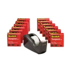 Scotch Transparent Tape Value Pack With Black Dispenser, 1" Core, 0.75" X 83.33 Ft, Transparent -Office Supplies Shop 356cf616e686da2c9e0dabea04b5e95b14