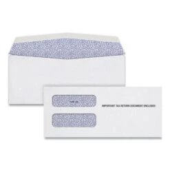 TOPS 1099 Double Window Envelope, Commercial Flap, Gummed Closure, 3.75 X 8.75, White, 24/Pack
