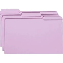 Smead Reinforced Top Tab Colored File Folders, 1/3-Cut Tabs: Assorted, Legal Size, 0.75" Expansion, Lavender, 100/Box -Office Supplies Shop 35f1d85c758f5767651d51cd120fa811ee