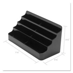 Deflecto 8-Tier Recycled Business Card Holder, Holds 400 Cards, 7.88 X 3.88 X 3.38, Plastic, Black -Office Supplies Shop 363104b40b748ee25531761ef80c858f65