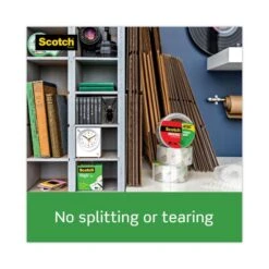 Scotch Tough Grip Moving Packaging Tape, 3" Core, 1.88" X 38.2 Yds, Clear, 3/Pack -Office Supplies Shop 364e393d0716ef32841e07728df8fd1a07