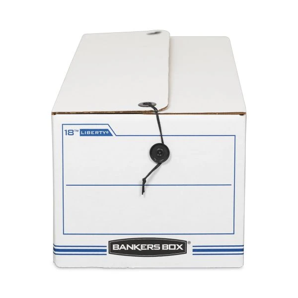 Bankers Box LIBERTY Check And Form Boxes, 9" X 24.25" X 7.5", White/Blue, 12/Carton 6 Bankers Box LIBERTY Check And Form Boxes, 9" X 24.25" X 7.5", White/Blue, 12/Carton - Image 4
