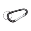 Advantus Carabiner Key Chains, (10) 1" X 2" Black Carabiners, (10) 1" Dia Silver Key Rings, Aluminum