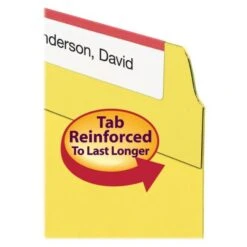 Smead Reinforced Top Tab Colored File Folders, Straight Tabs, Letter Size, 0.75" Expansion, Yellow, 100/Box 29 Smead Reinforced Top Tab Colored File Folders, Straight Tabs, Letter Size, 0.75" Expansion, Yellow, 100/Box -Office Supplies Shop 374972a734e70f10ed386fd20eca65436e