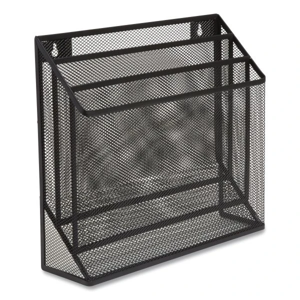 TRU RED Wire Mesh Incline Sorter, Enclosed Design, 3 Sections, Letter-Size, 13.78 X 16.61 X 12.4, Matte Black 5 TRU RED Wire Mesh Incline Sorter, Enclosed Design, 3 Sections, Letter-Size, 13.78 X 16.61 X 12.4, Matte Black - Image 3