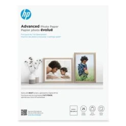 HP Advanced Photo Paper, 10.5 Mil, 8 X 10, Glossy White, 25/Pack