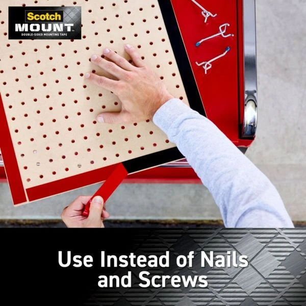 Scotch Permanent Heavy-Duty Interior/Exterior Mounting Tape, Holds Up To 5 Lbs, 1 X 450, Gray 4 Scotch Permanent Heavy-Duty Interior/Exterior Mounting Tape, Holds Up To 5 Lbs, 1 X 450, Gray - Image 2