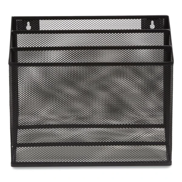 TRU RED Wire Mesh Incline Sorter, Enclosed Design, 3 Sections, Letter-Size, 13.78 X 16.61 X 12.4, Matte Black 4 TRU RED Wire Mesh Incline Sorter, Enclosed Design, 3 Sections, Letter-Size, 13.78 X 16.61 X 12.4, Matte Black - Image 2