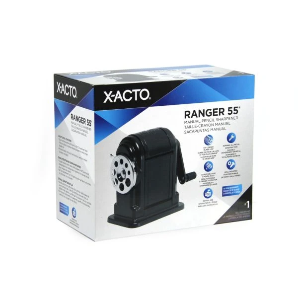 X-ACTO Ranger 55 Classroom Manual Pencil Sharpener, Manually-Powered, 3.25 X 6 X 5.5, Black 12 X-ACTO Ranger 55 Classroom Manual Pencil Sharpener, Manually-Powered, 3.25 X 6 X 5.5, Black - Image 10