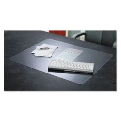 Artistic KrystalView Desk Pad With Antimicrobial Protection, Matte Finish, 22 X 17, Clear