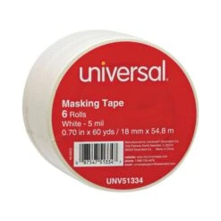 Universal Removable General-Purpose Masking Tape, 3" Core, 18 Mm X 54.8 M, Beige, 6/Pack -Office Supplies Shop 3d24894d96b0b869ad833b06f271055580