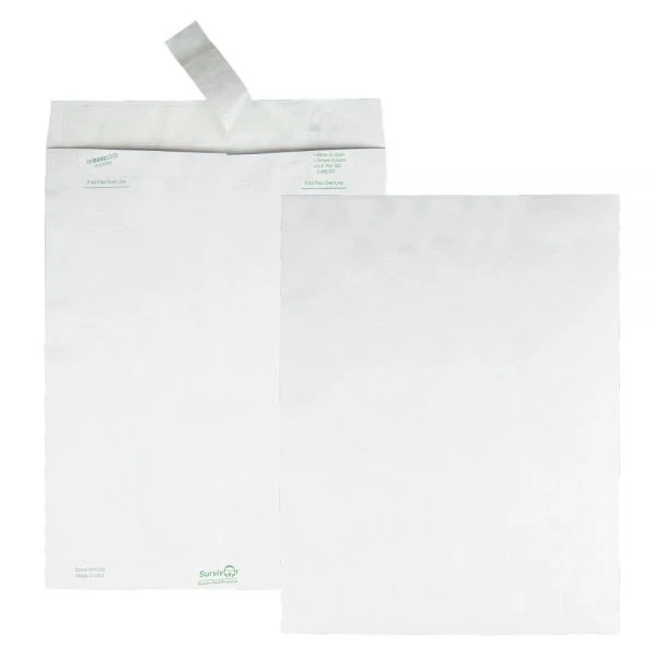 Survivor Lightweight 14 Lb Tyvek Catalog Mailers, #13 1/2, Square Flap, Redi-Strip Adhesive Closure, 10 X 13, White, 100/Box 5 Survivor Lightweight 14 Lb Tyvek Catalog Mailers, #13 1/2, Square Flap, Redi-Strip Adhesive Closure, 10 X 13, White, 100/Box - Image 3