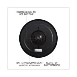 Universal Indoor/Outdoor Round Wall Clock, 13.5" Overall Diameter, Black Case, 1 AA (sold Separately) -Office Supplies Shop 3ff922297db2f67f079464e4264c383a96