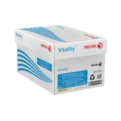Xerox™ Xerox Vitality Pastel Color Multi-Use Printer & Copier Paper, Letter Size (8 1/2" X 11"), 5000 Total Sheets, 20 Lb, FSC Certified, 30% Recycled, Yellow, 500 Sheets Per Ream, Case Of 10 Reams