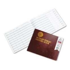 Dome Notary Public Record Book, 10 Column Format, Maroon Cover, 10.5 X 8.25 Sheets, 32 Sheets/Book