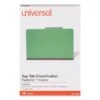 Universal Bright Colored Pressboard Classification Folders, 2" Expansion, 2 Dividers, 6 Fasteners, Legal Size, Emerald Green, 10/Box -Office Supplies Shop 41aea5cba7985c38df57093c38dc92bcbf