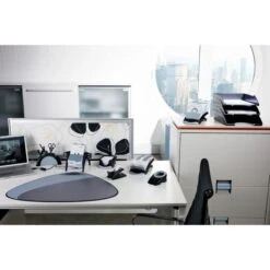 Durable VISIFIX Flip Rotary Business Card File, Holds 400 2.88 X 4.13 Cards, 8.75 X 7.13 X 8.06, Plastic, Black/Silver -Office Supplies Shop 41b8646abb4f5bd2877b0714a88ca668c4