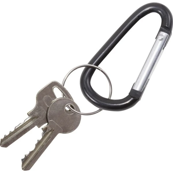 Advantus Carabiner Key Chains, (10) 1" X 2" Black Carabiners, (10) 1" Dia Silver Key Rings, Aluminum 6 Advantus Carabiner Key Chains, (10) 1" X 2" Black Carabiners, (10) 1" Dia Silver Key Rings, Aluminum - Image 4
