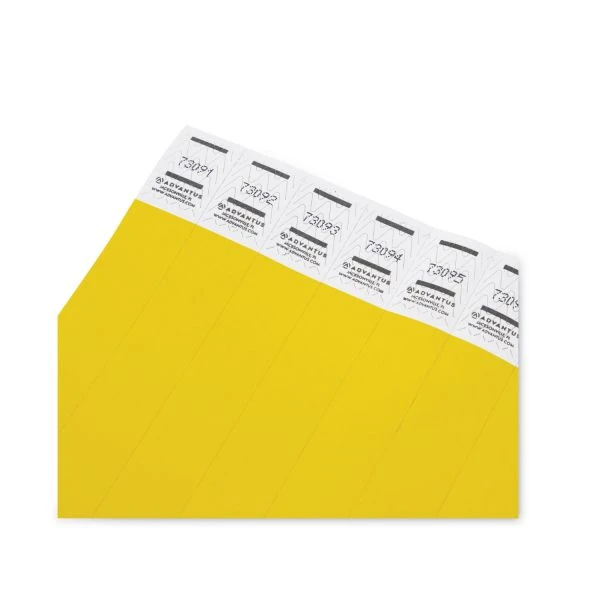 Advantus Crowd Management Wristbands, Sequentially Numbered, 10" X 0.75", Yellow, 100/Pack 5 Advantus Crowd Management Wristbands, Sequentially Numbered, 10" X 0.75", Yellow, 100/Pack - Image 3