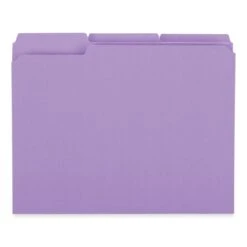 Universal Reinforced Top-Tab File Folders, 1/3-Cut Tabs: Assorted, Letter Size, 1" Expansion, Violet, 100/Box -Office Supplies Shop 45ec4aecf002b7b5fcad84f247a7894c7c