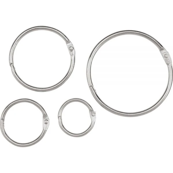 ACCO Metal Book Rings, 0.75" Diameter, 100/Box 4 ACCO Metal Book Rings, 0.75" Diameter, 100/Box - Image 2