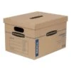 Bankers Box SmoothMove Classic Moving/Storage Boxes, Half Slotted Container (HSC), Small, 12" X 15" X 10", Brown/Blue, 20/Carton