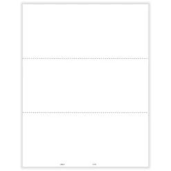 ComplyRight 1099 Tax Forms, Blank Face Perforated Without Stub For 1099/1098/5498, 3-Up, Laser, 8-1/2" X 11", Pack Of 1500 Forms